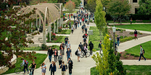 Students On Sidewalk