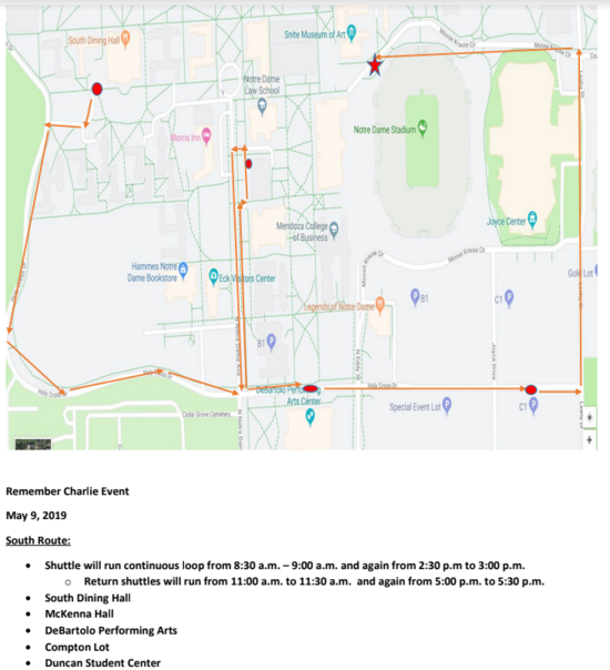 Remember Charlie South Shuttle Route